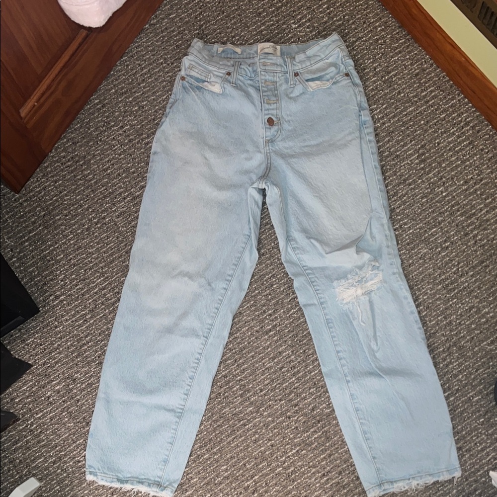 Light Blue Distressed Women's Jeans